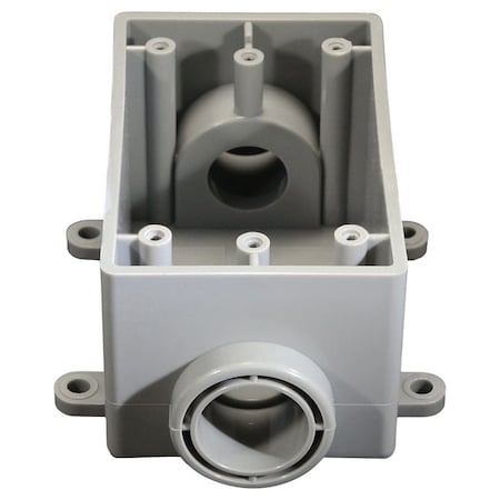 Cantex Cantex 21 cu in Rectangle PVC 1 gang Outlet Box Gray 5133465U